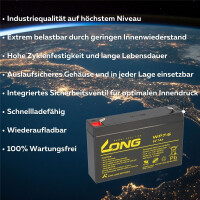 Kung Long WP7-6 AGM Akku 6V 7Ah – passend für 3-F