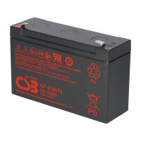 CSB GP6120 AGM Bleiakku 6V 12Ah T2 / Faston 6,3 mm 7