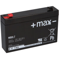 Bleiakku + maxx - 6V 7Ah MB6-7 AGM wiede gallery