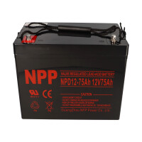 NPP NPD12-75 AGM Deep-Cycle Bleiakku 12V 75Ah zyklenfest 3
