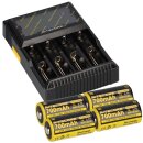 Set Nitecore D4 Ladegerät + 4x Nitecore 18350 Li-Ion...