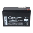 Q-Batteries 12LSX-7.5 12V 7,5Ah Blei-Vlies-Akku / AGM 10 Jahre V0 Gehäuse MED