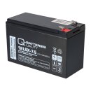 Q-Batteries 12LSX-7.5 12V 7,5Ah Blei-Vlies-Akku / AGM 10 Jahre V0 Gehäuse MED