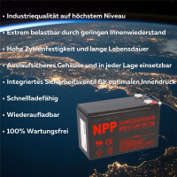 NPP NPD12-7.2 AGM Deep-Cycle Bleiakku 12V 7,2Ah zyklenfest 3