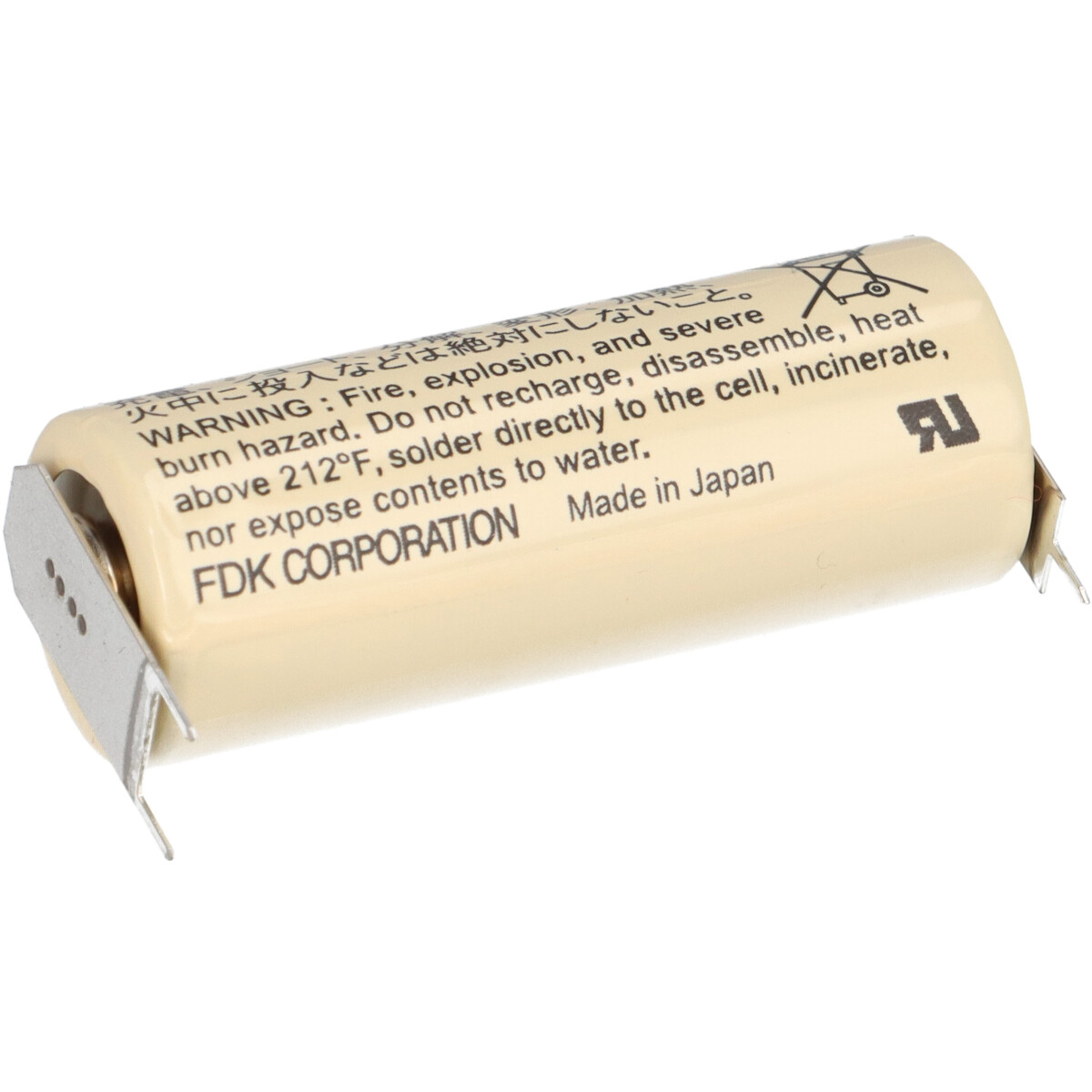 FDK CR17450SE-FT1 3V 2500mAh A Lithium Batterie – 3 Printpins ++/-