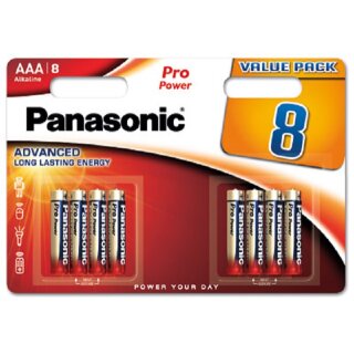 Panasonic AAA Micro Pro Power 1,5V Batterie 8er Blister