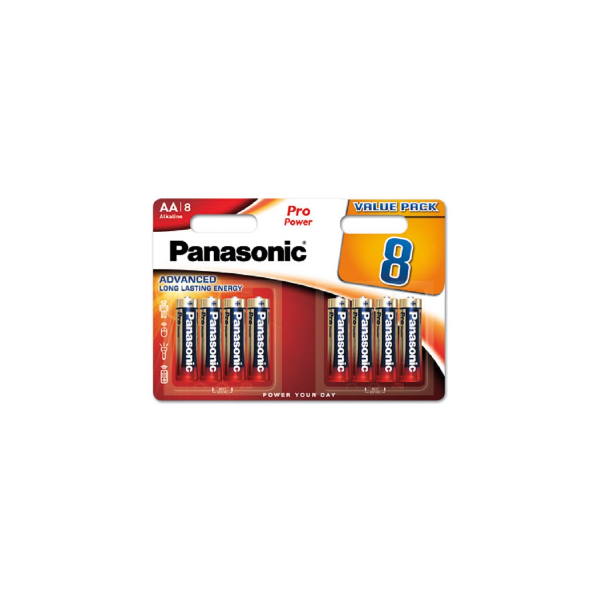 Panasonic AA Mignon Pro Power 1,5V Batterie 8er Blister