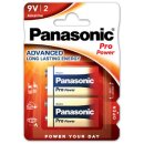 Panasonic 9V Block Pro Power Batterie 2er Blister