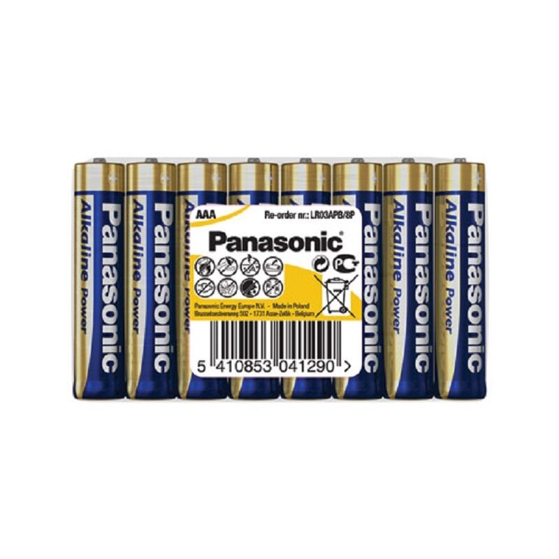 Panasonic AAA Micro Alkaline Power 1,5V Batterie 8er Folie
