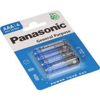 Panasonic AAA Genereal Purpose 1,5V Batterie 4er Blister