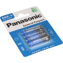 Panasonic AAA Genereal Purpose 1,5V Batterie 4er Blister