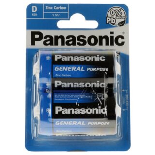 Panasonic D Mono General Purpose 1,5V Batterie 2er Blister