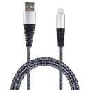 2Go USB Datenkabel Lightning  für Apple 1 Meter Nylon grau