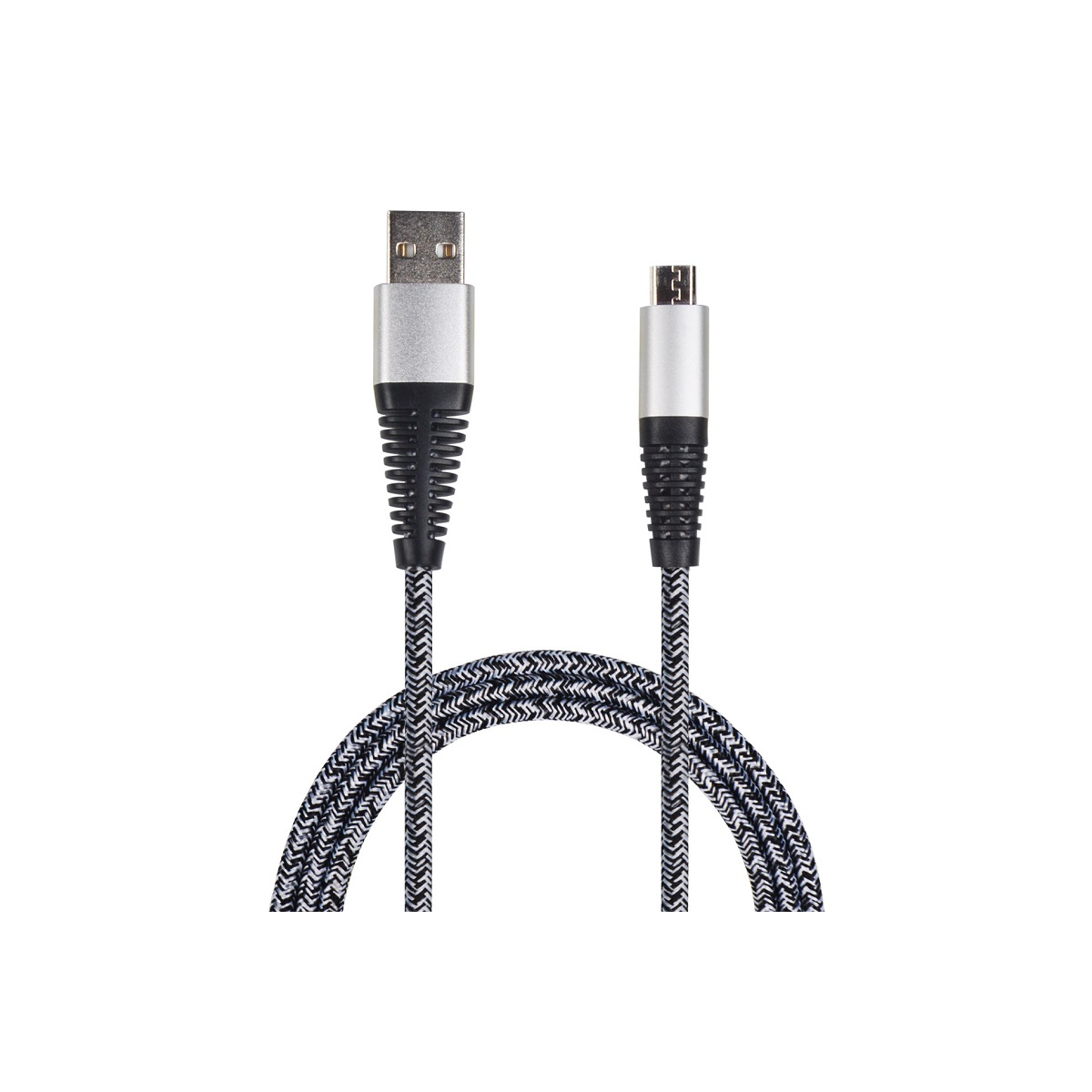 2Go USB Lade/Datenkabel auf Micro USB Nylon grau 1 Meter