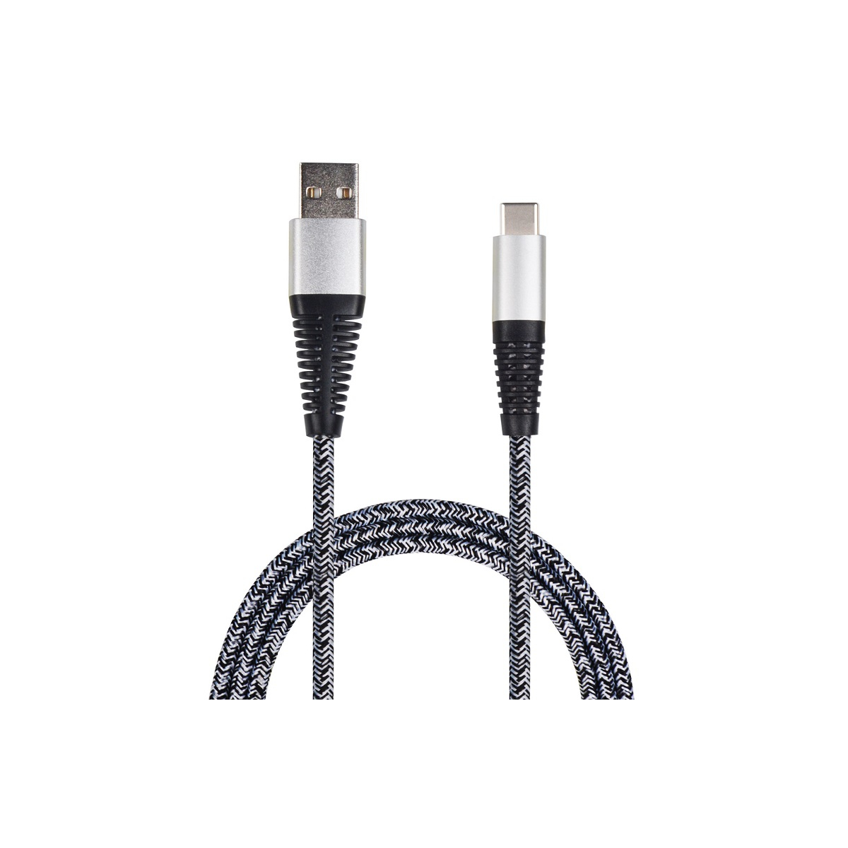 2Go USB Datenkabel USB auf USB-C Nylon 1 Meter grau
