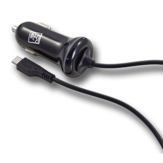 2Go KFZ-Ladegerät Micro USB mit Spiralkabel 12V-24V