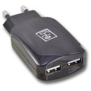 2Go Netz-Ladegerät dual USB 100-240V Output 2100mA