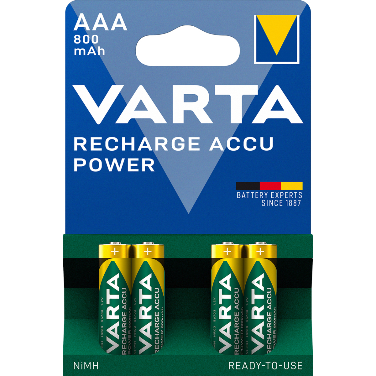 Varta Ready2Use AAA Micro Akku Ni-MH 1,2V 800mAh 4er Blister