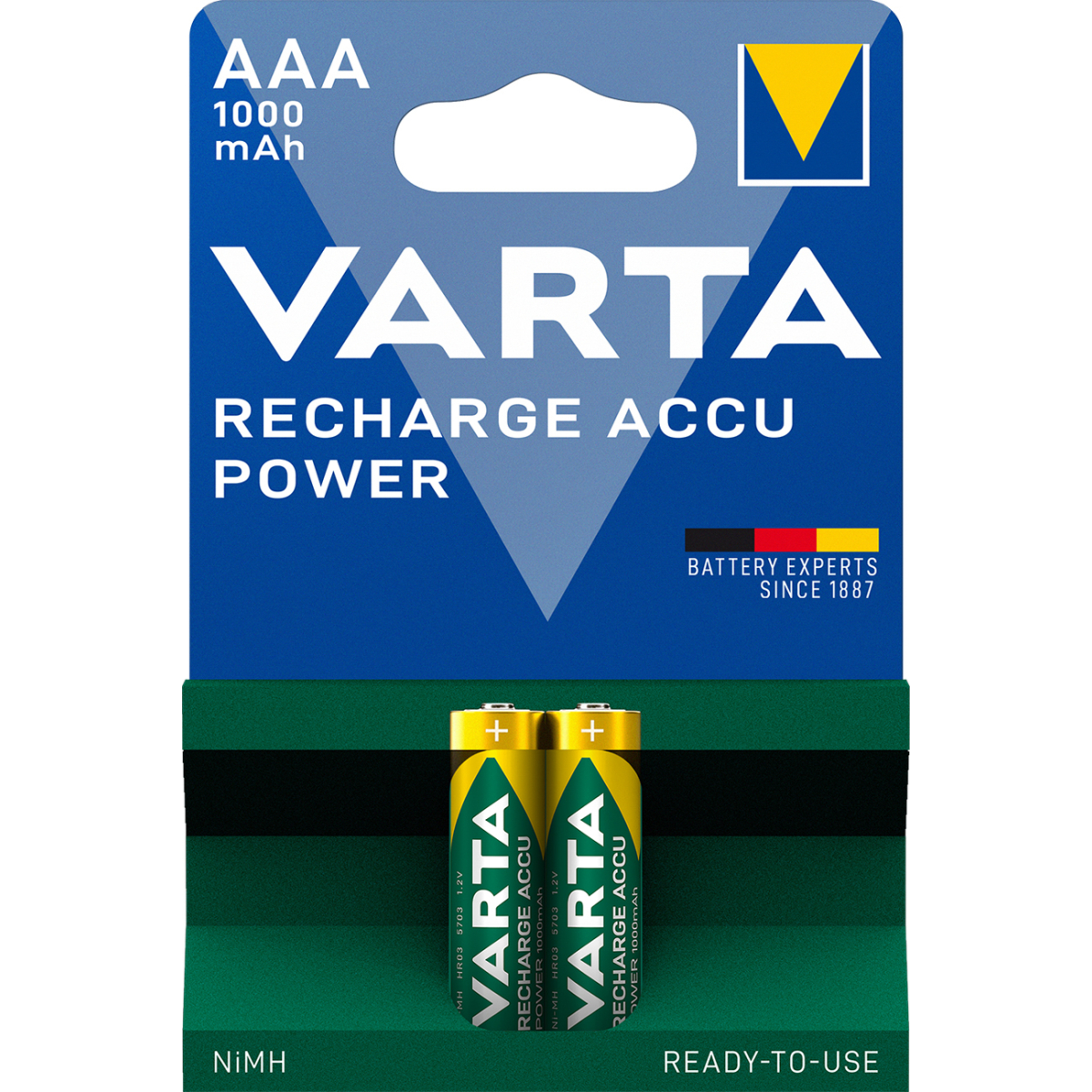 Varta Ready2Use AAA Micro Akku Ni-MH 1,2V 1000mAh 2er Blister