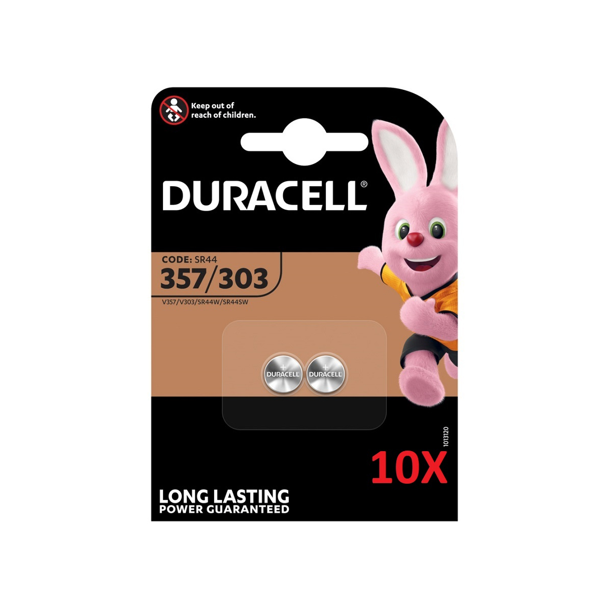 20x Duracell Uhrenbatterie D357 1,55V 190mAh AgO