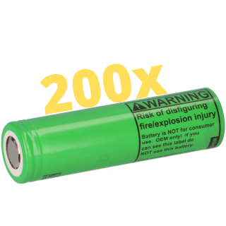 200x LG INR18650-MJ1 3,7V 3500mAh 10A unprotected flat Top