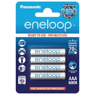 eneloop Micro Akku BK-4MCCE/4BE Ni-MH 1,2V / 800mAh 4er Blister