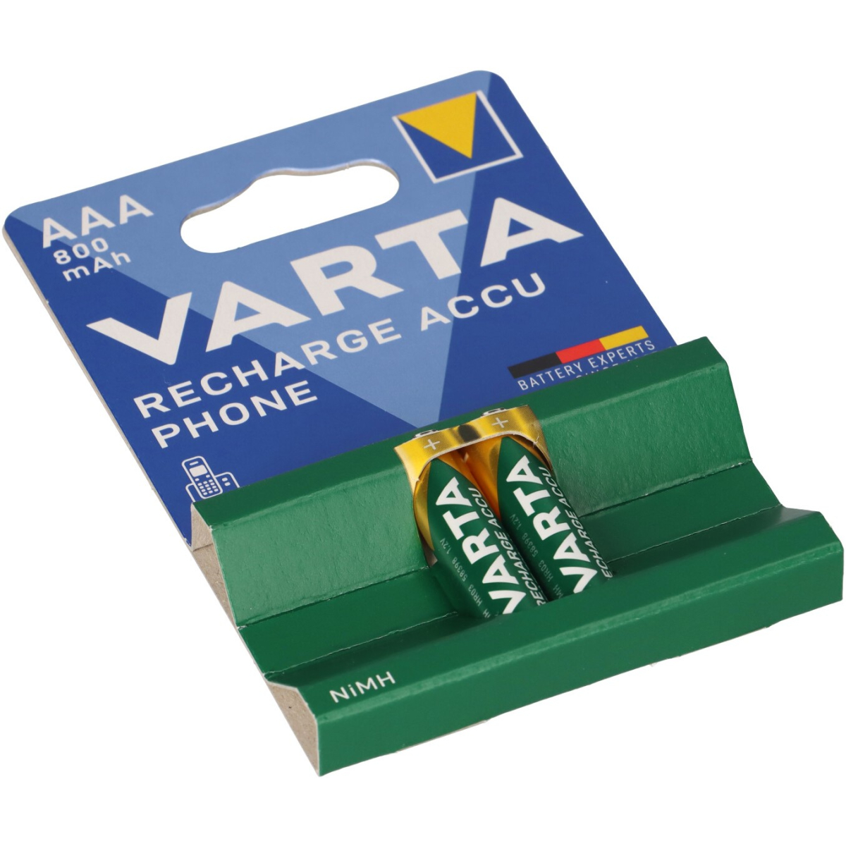 Varta Phone AAA Micro Akku VT398 Ni-MH 1,2V 800mAh 2er Blister