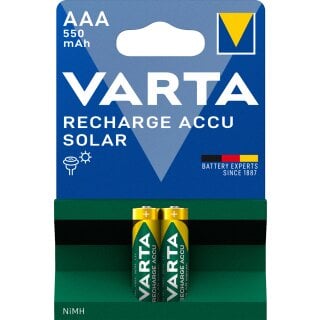 Varta Solar AAA Micro Akku Ni.MH 1,2V 550mAh
