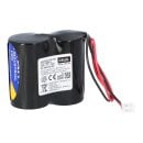 4er SET Batterie kompatibel ABUS Security-Center für 2WAY-Funksirene + Stecker