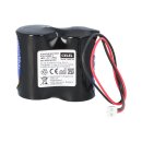 4er SET Batterie kompatibel ABUS Security-Center für 2WAY-Funksirene + Stecker