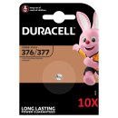 10x Duracell Uhrenbatterie D377 1,55V 28mAh AgO 1er Blister