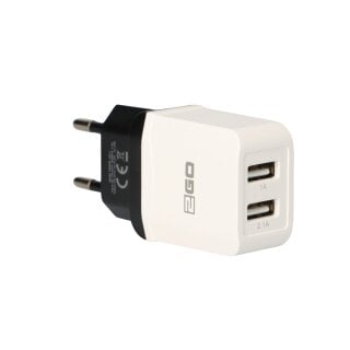 2Go Netz-Ladegerät USB Duo weiß Max 2,1A Strom Verteilung