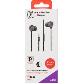 2Go In Ear Stereo-Headset 3,5mm Klinke Schwarz/anthrazit