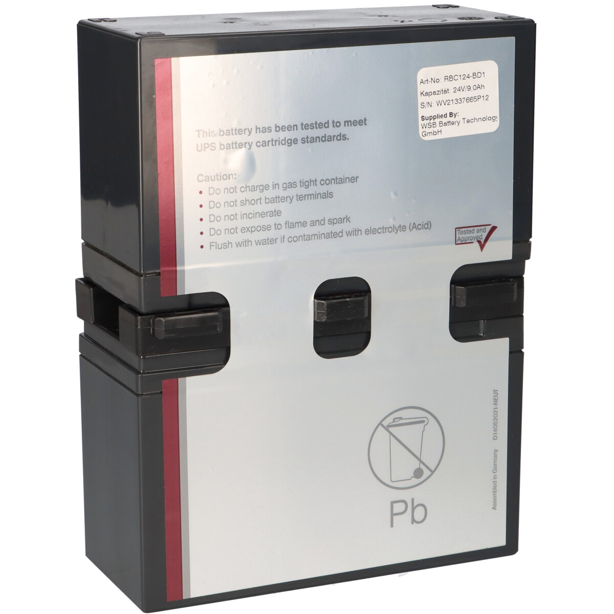 APC RBC124 Ersatzakku - BR1200GI / BR1500GI / SMC1000I-2U - 24V 9Ah Plug & Play