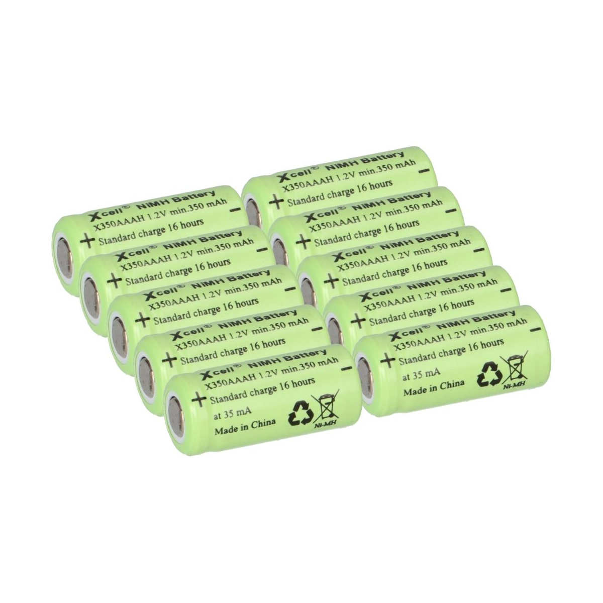 10x Akku 1/2AAA 1,2V / 350mAh X1/2AAA