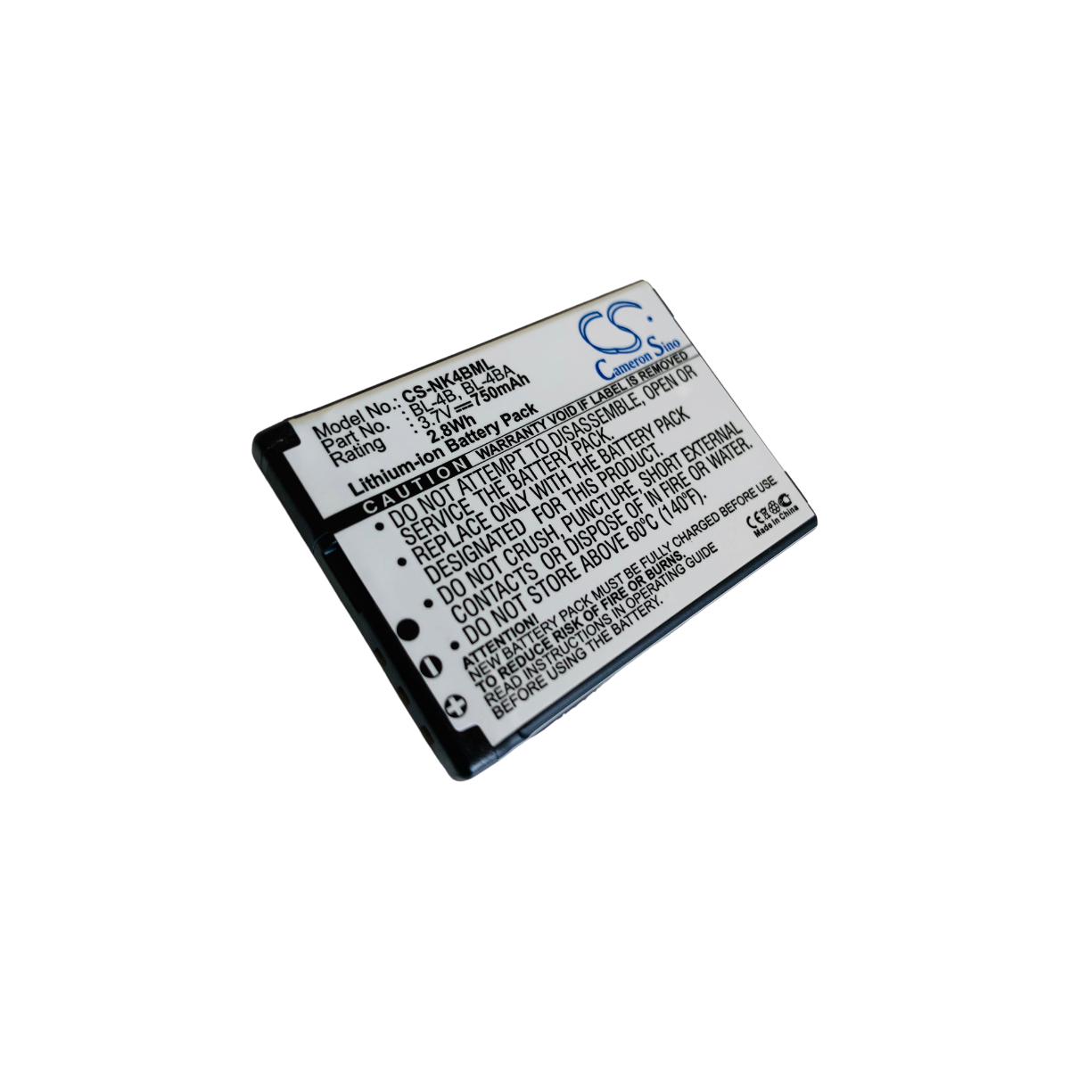 Handy-Akku 850mAh Li-Ion passend für Nokia – Referenz BL-4B, BL-4BA