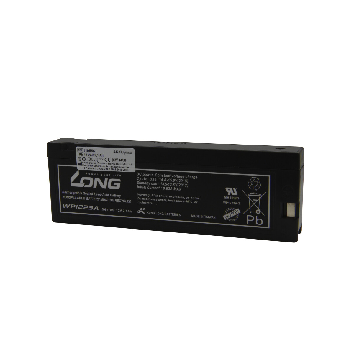 Blei Akku passend für Criticon Dinamap Pro 100, 200, 300, 400BP – 12 V 2,1 Ah