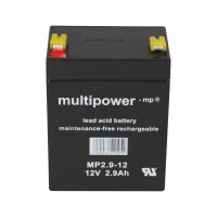 Multipower MP2,9-12 AGM Bleiakku 12V 2,9Ah – F4,8 4