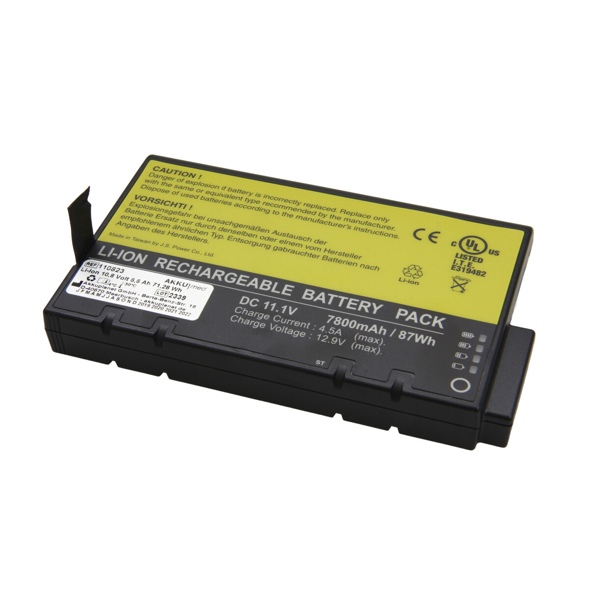 Li-Ion Akku passend für Spacelabs MCare 300 Monitor Typ 147-0127-00 – 10,8 V 6,6 Ah
