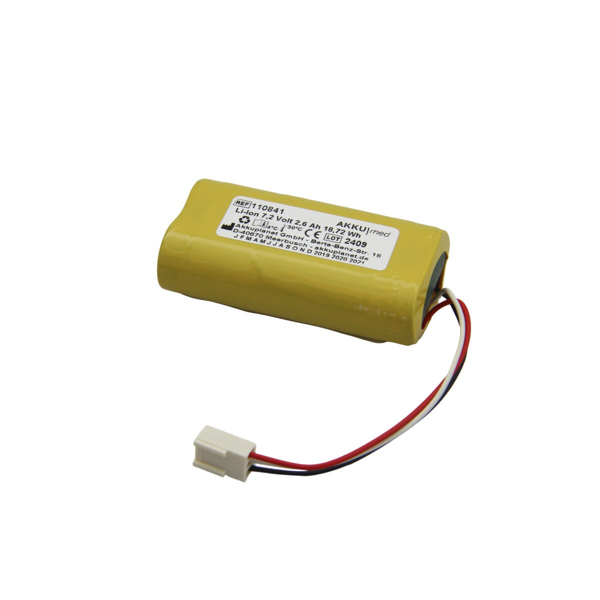 Li-Ion Akku passend für Terumo Spritzenpumpe TE-SS800 Typ 4YB4194-1254 – 7,2 V 2,6 Ah