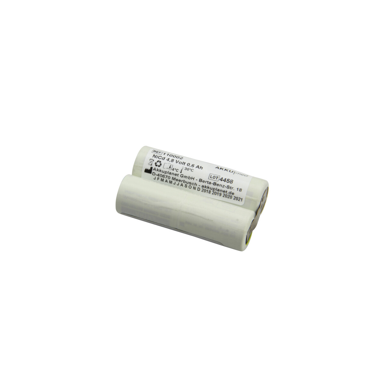 Akkueinsatz passend für Customed Blutdruckmessgerät – 4,8 V 0,6 Ah – ohne Gehäuse
