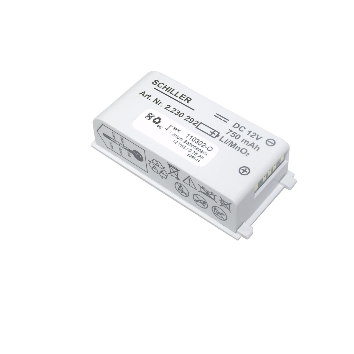 Original Lithium Batterie für Schiller Defibrillator Easyport 12