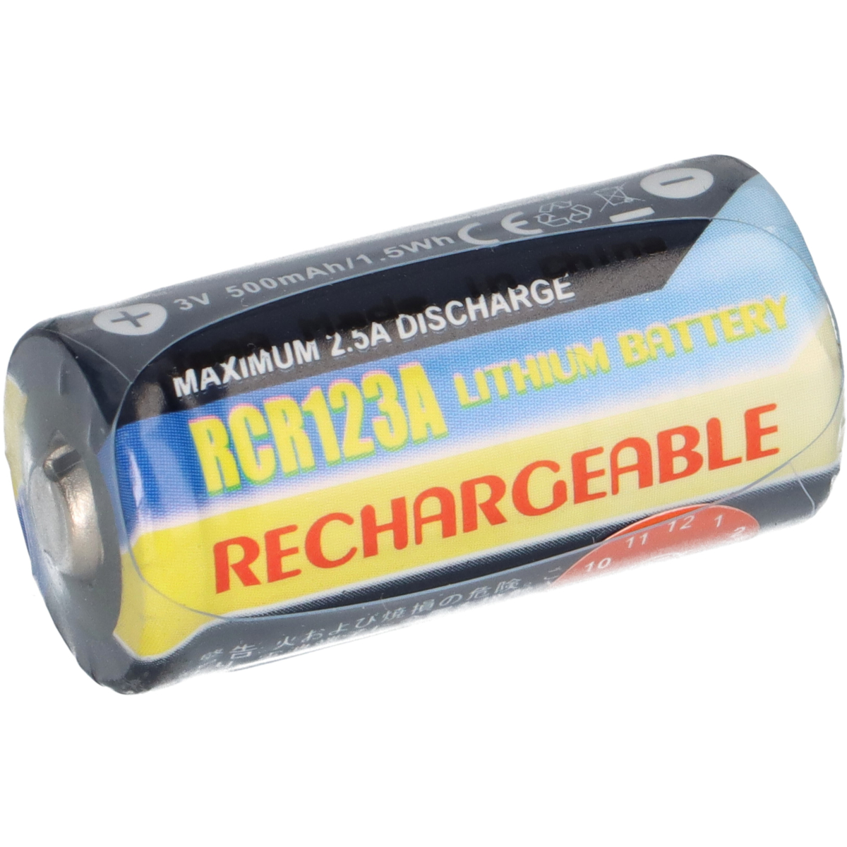Akku CR V 123 A Li-Ion (LiFePO4) 500mAh 3V Typ CR123A