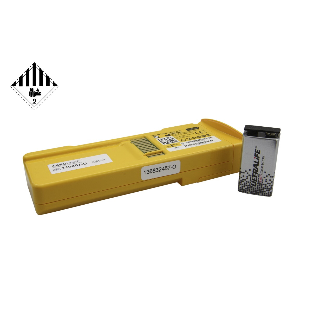 Original Lithiumbatterie für Defibtech Lifeline AED DCF-100, DCF-110, DDU-100A – 15 V 1,4 Ah