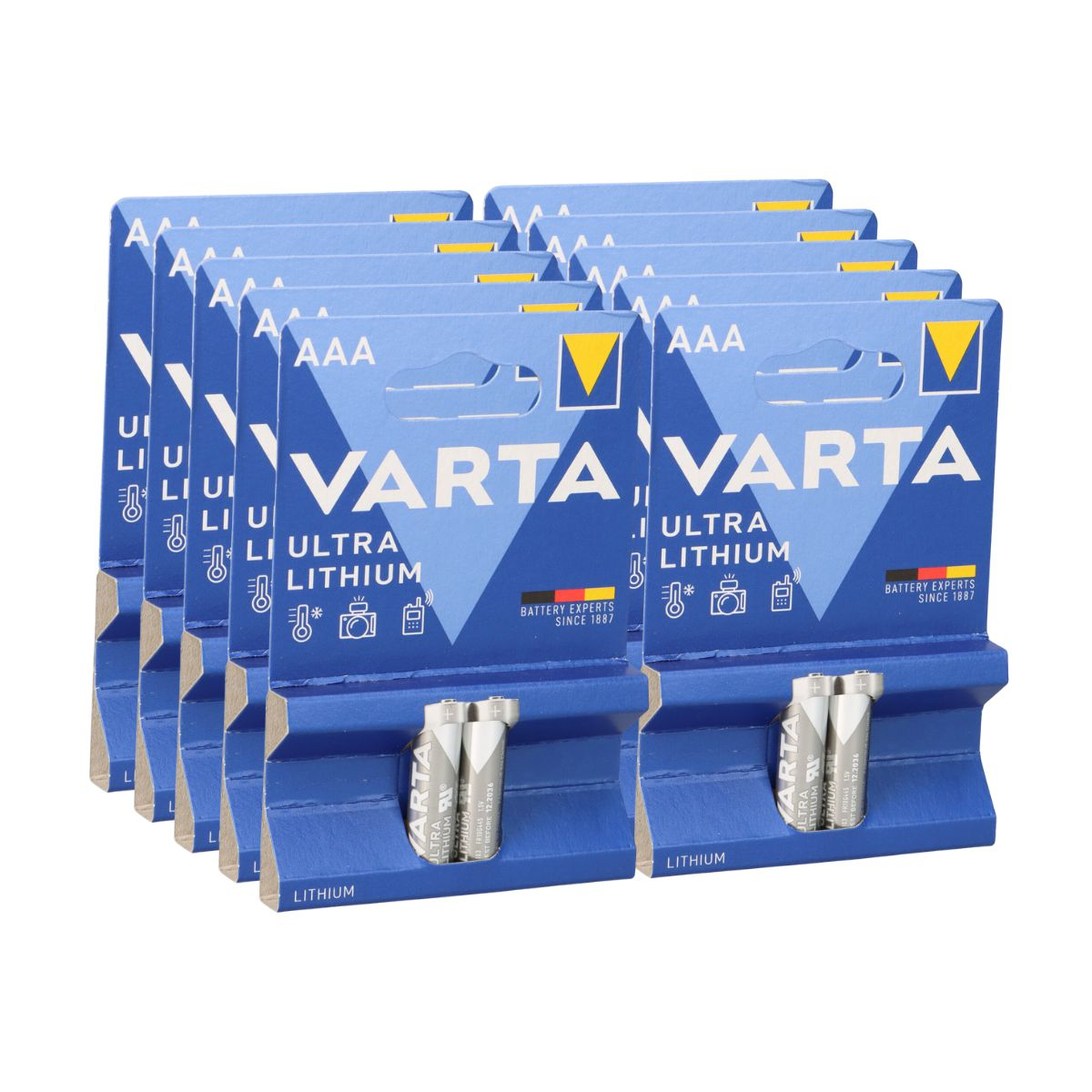 10x Varta Professional Lithium Micro Batterie 2er Blister AAA