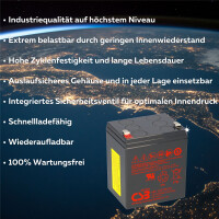 2x Kung Long WP5-12 F2 AGM-Akkus 12V 5Ah – passend f&u