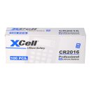 100x CR2016 Lithium-Knopfzelle 3V / 90mAh (20x 5er Pack)