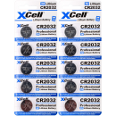 10er Spar-Set XCell CR2032 Lithium-Knopfzelle 3V / 220mAh...