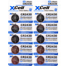 10x CR2430 Lithium-Knopfzelle 3V / 290mAh (2x 5er Pack)