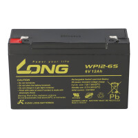 Kung Long WP12-6S AGM Akku 6V 12Ah – passend für 